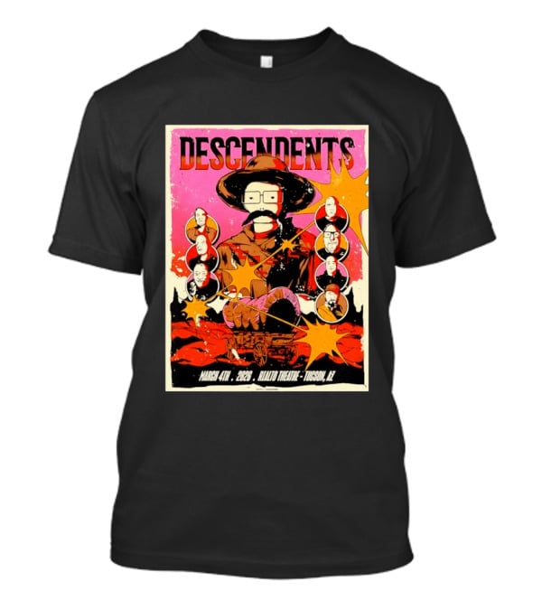 Descendents Live March 4 2026 At Rialto Theatre Tucson Arizona Concert Event T-Shirt