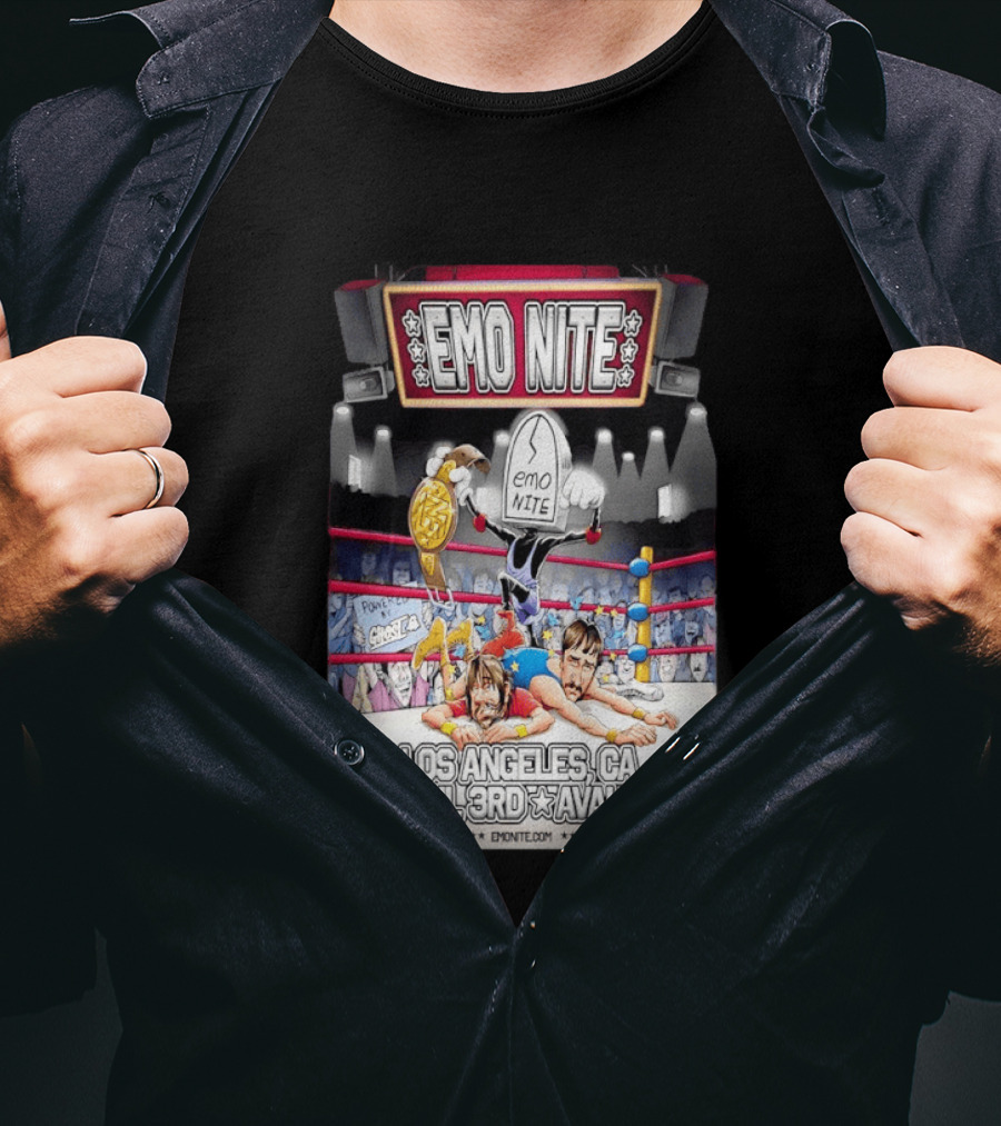 Emo Nite Los Angeles CA April 3rd Avalon Ghost Wrestling Show T-Shirt