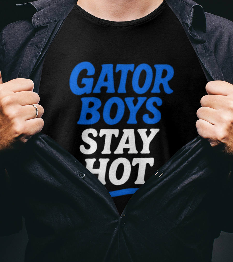 Florida Gator Boys Stay Hot Blue And White T-Shirt