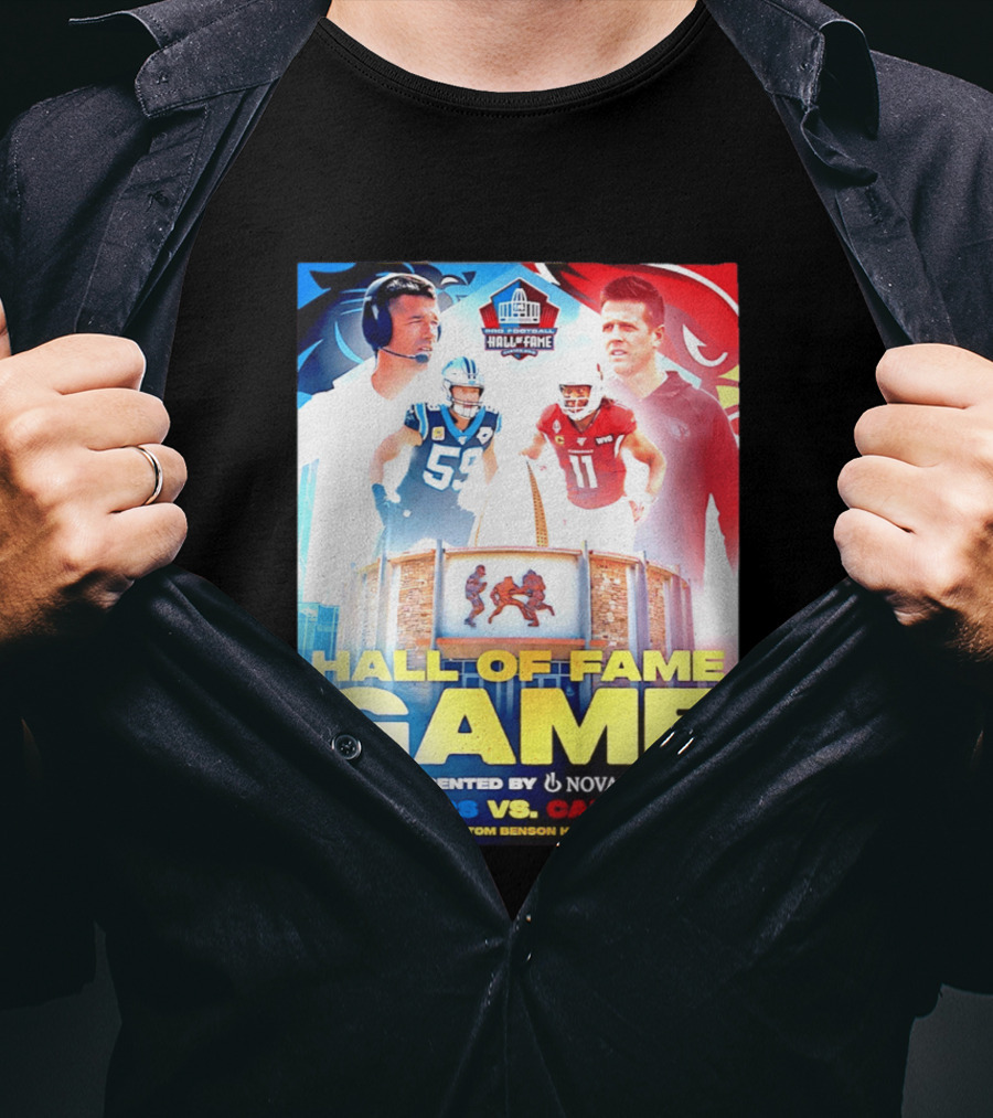 Hall Of Fame Game August 6 2026 Panthers Vs Cardinals Tom Benson Hall Of Fame Stadium T-Shirt