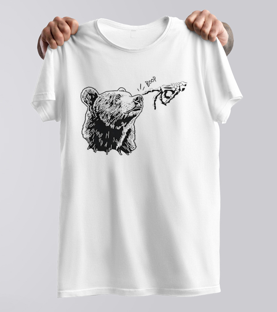 Boop The Bear Meme Black Grizzly Carrot Sketch T-Shirt