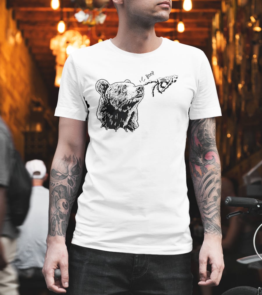 Boop The Bear Meme Black Grizzly Carrot Sketch T-Shirt