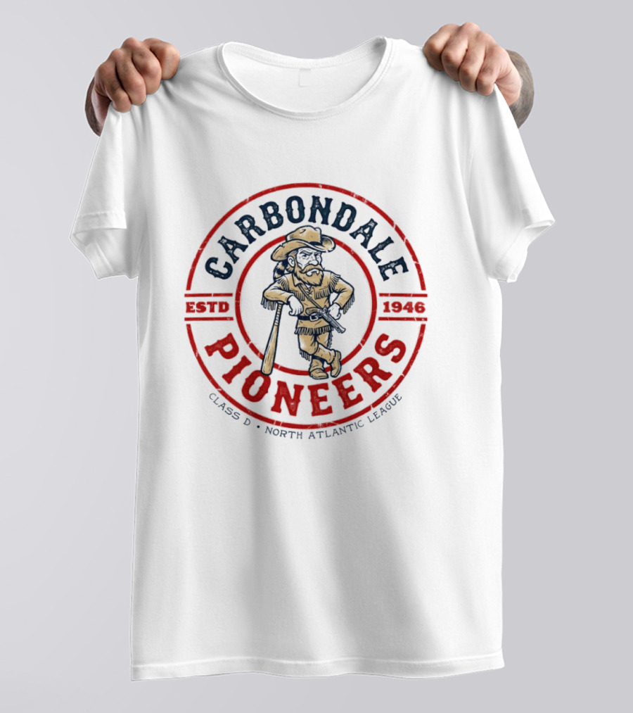 Carbondale Pioneers Baseball Estd 1946 Class D North Atlantic League Vintage Team T-Shirt