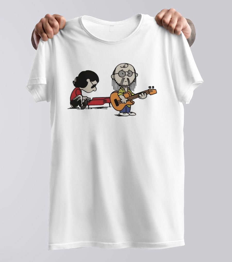 Lucy Van Pelt Peanuts RScottMurray Steely Dan Cartoon Characters Playing Guitar T-Shirt