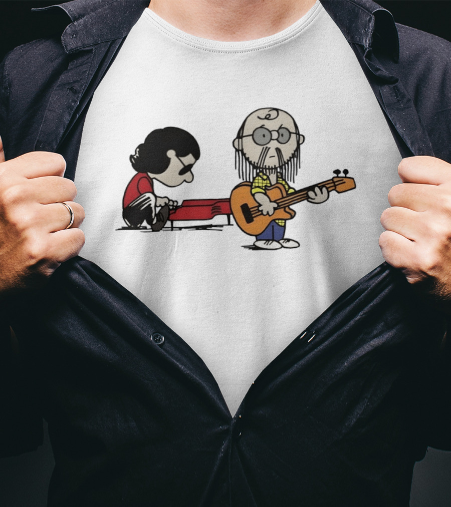 Lucy Van Pelt Peanuts RScottMurray Steely Dan Cartoon Characters Playing Guitar T-Shirt