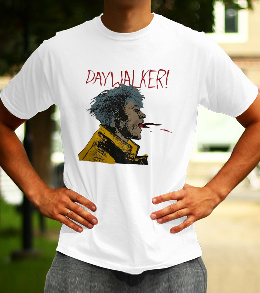 Machine Gun Kelly Daywalker Illustration With Character And Yellow Jacket T-Shirt