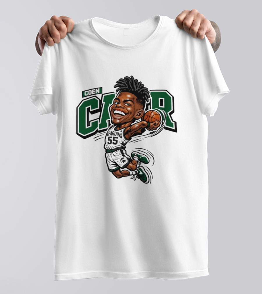 Coen Carr Caricature Basketball Player 55 Dunking Animation T-Shirt