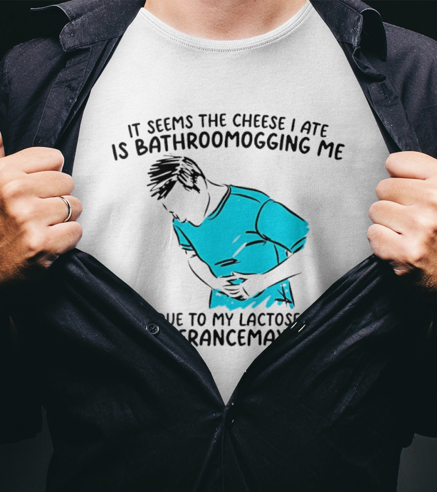 It Seems The Cheese I Ate Is Bathroomogging Me Due To My Lactose Intolerance Maxxing T-Shirt