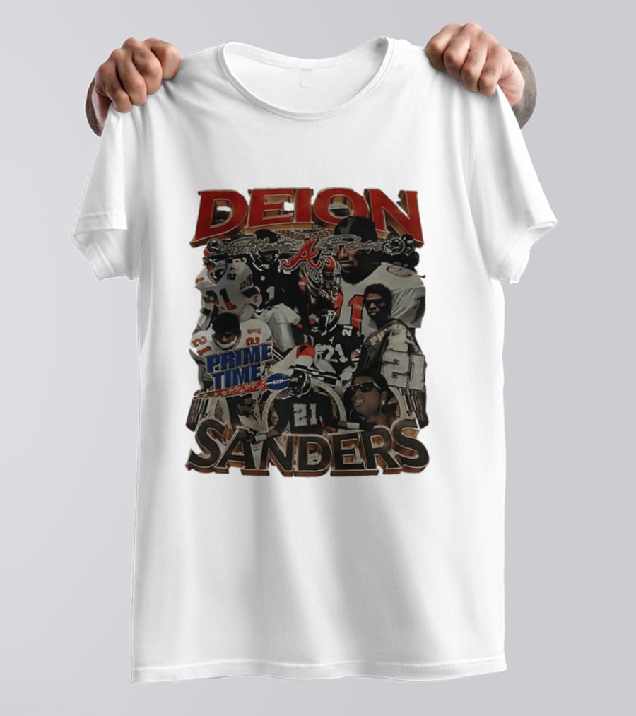 Deion Sanders Prime Time Atlanta Falcons Football 21 T-Shirt
