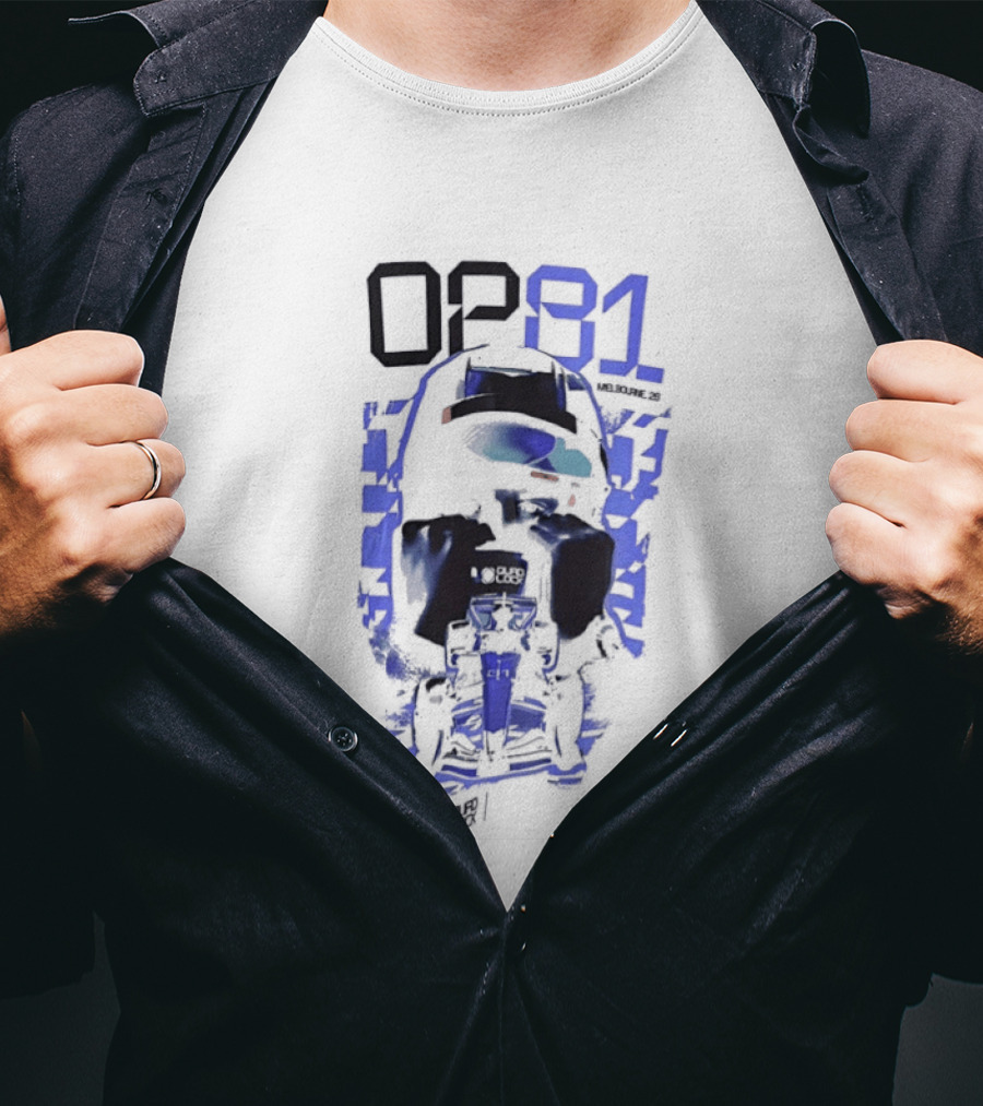 OP81 Formula 1 Racing Icon Oscar Piastri McLaren Melbourne Grand Prix T-Shirt