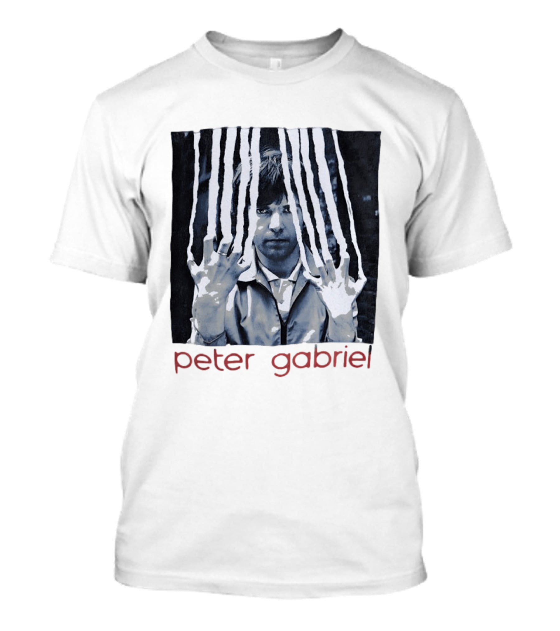 Peter Gabriel Iconic Image With Torn Lines T-Shirt