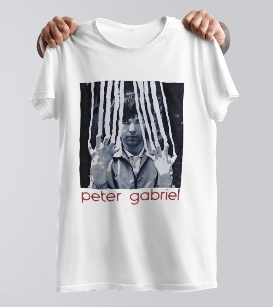 Peter Gabriel Iconic Image With Torn Lines T-Shirt