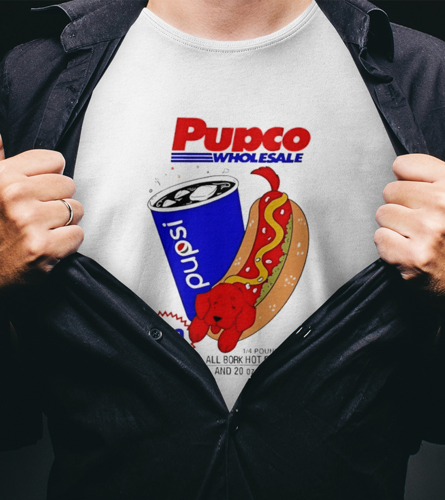 Pupco Wholesale Pupsi All Bork Hot Pupp And Polish Dog 20 Oz Soda Combo T-Shirt