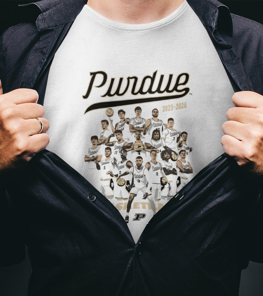 Purdue Boilermakers Basketball Team 2025 2026 Season Highlights T-Shirt