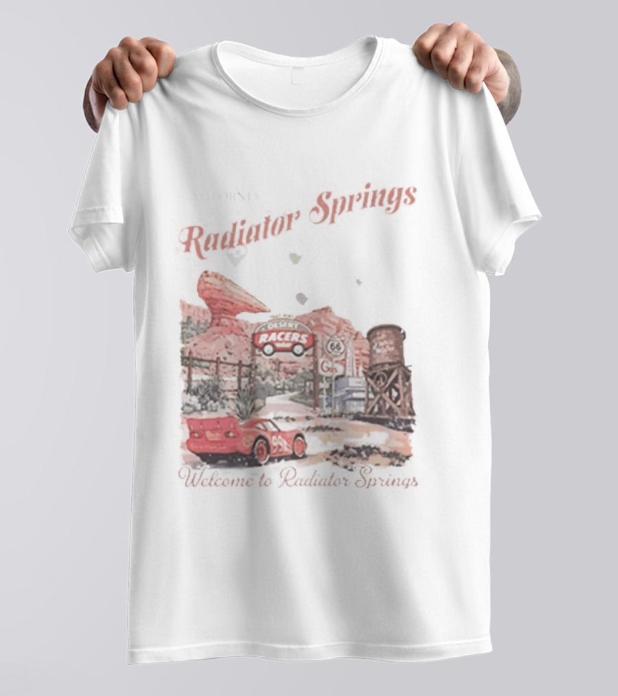 Radiator Springs Lightning McQueen Disney Pixar Cars Scenic Route Adventure T-Shirt
