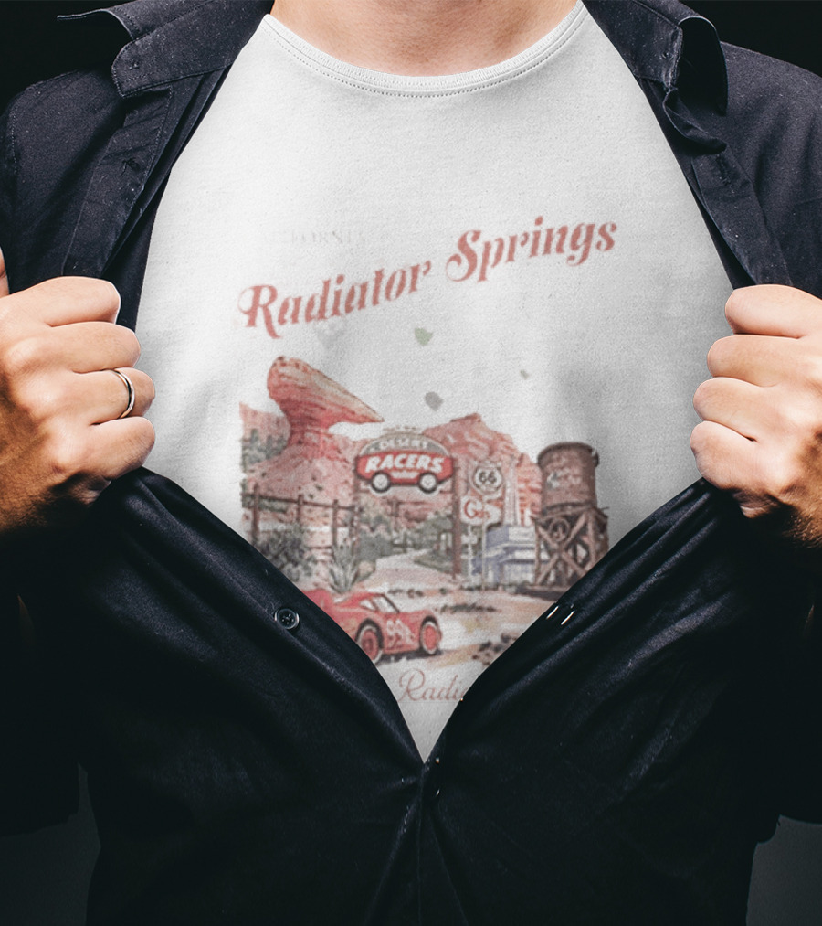 Radiator Springs Lightning McQueen Disney Pixar Cars Scenic Route Adventure T-Shirt