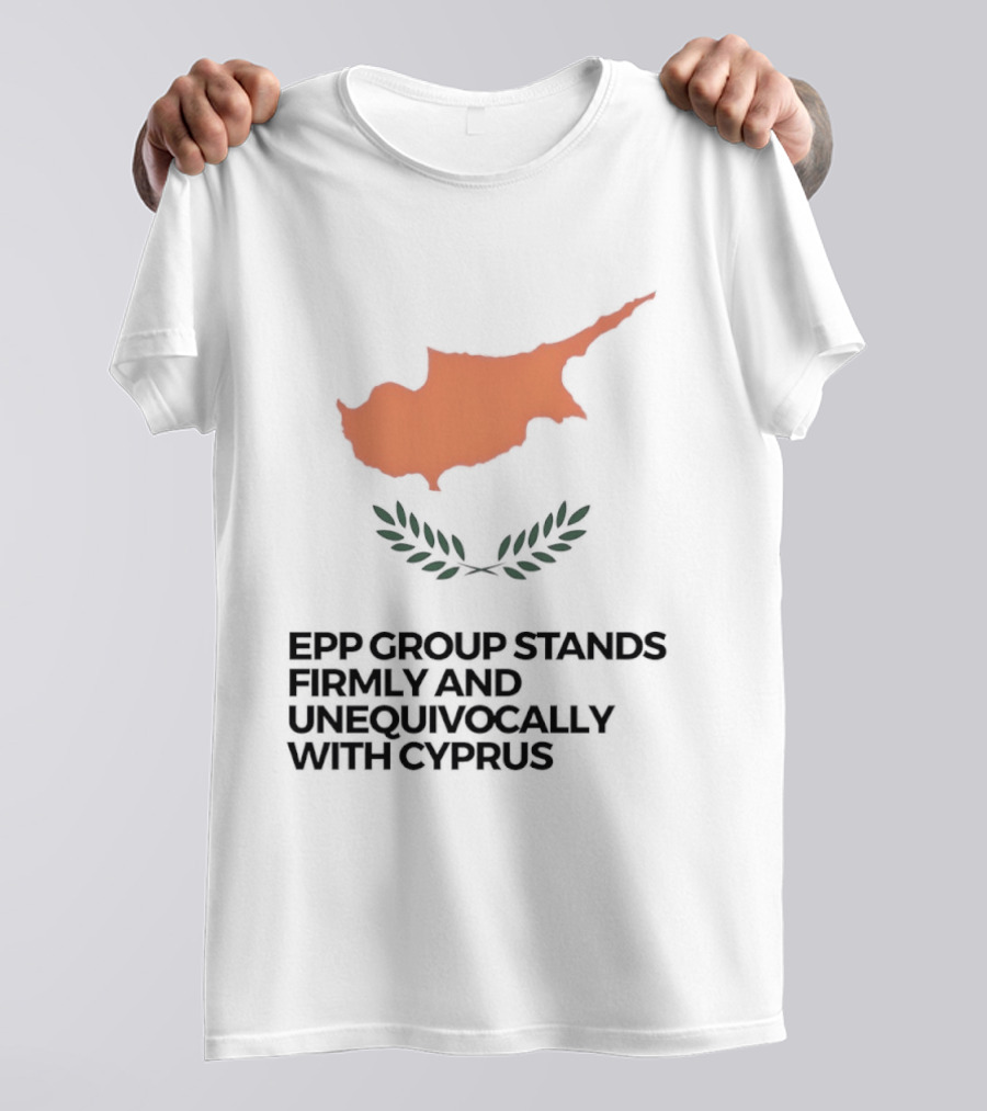 EPP Group Stands Firmly And Unequivocally With Cyprus Map Laurel Wreath T-Shirt