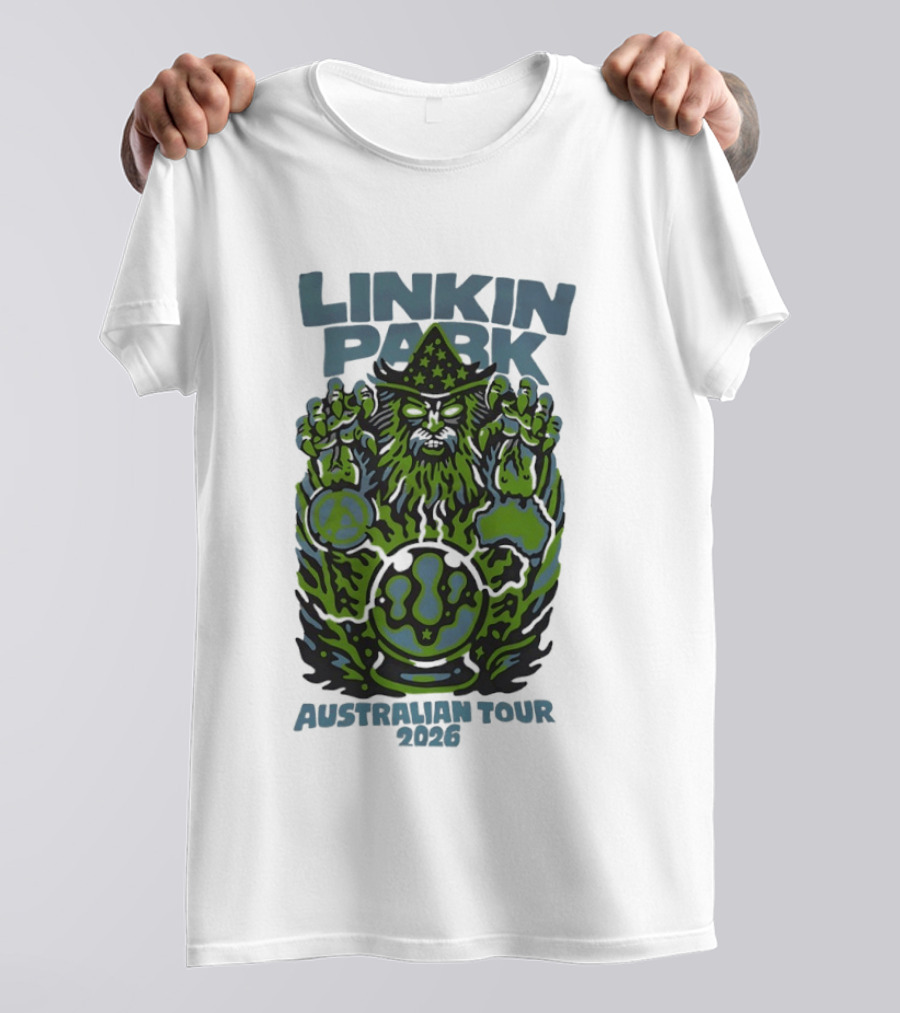 Linkin Park Australian Tour 2026 Wizard And Crystal Ball T-Shirt