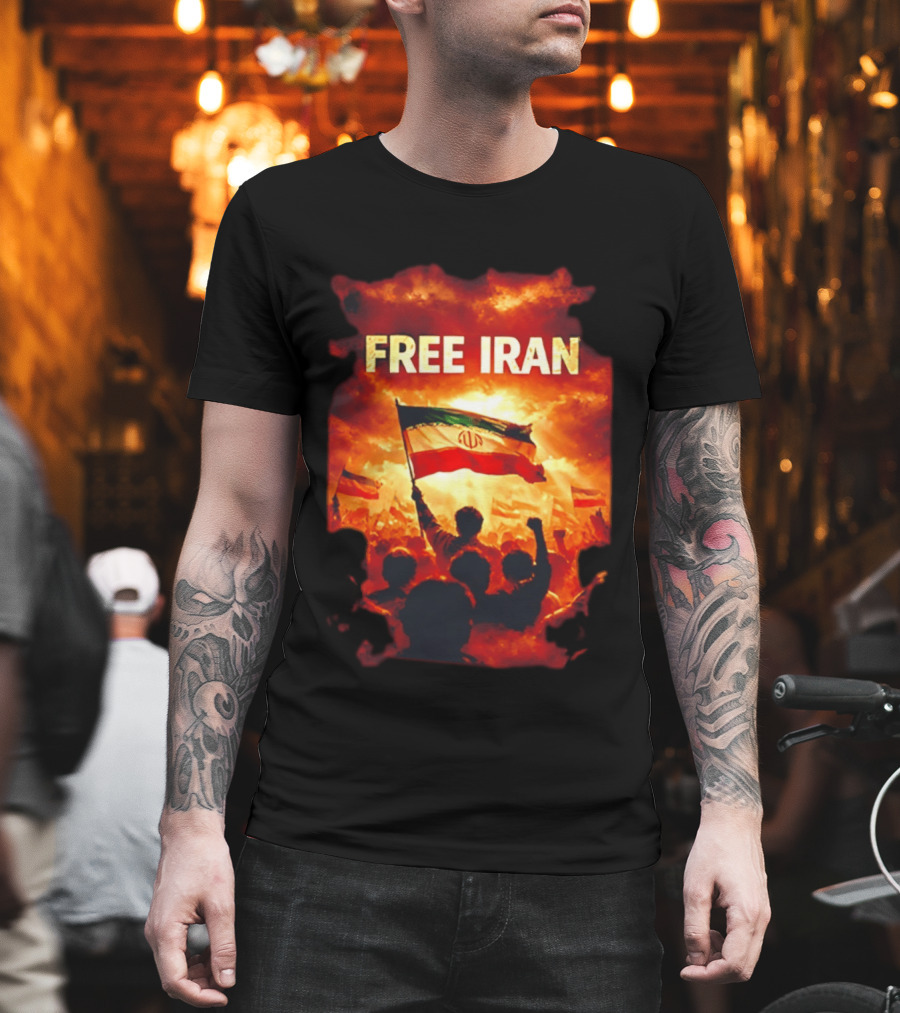 Free Iran Flag Protest Human Rights Solidarity T-Shirt