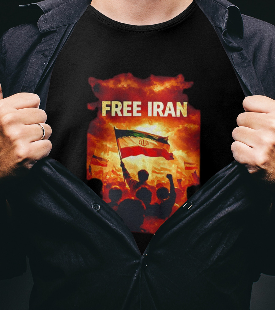 Free Iran Flag Protest Human Rights Solidarity T-Shirt