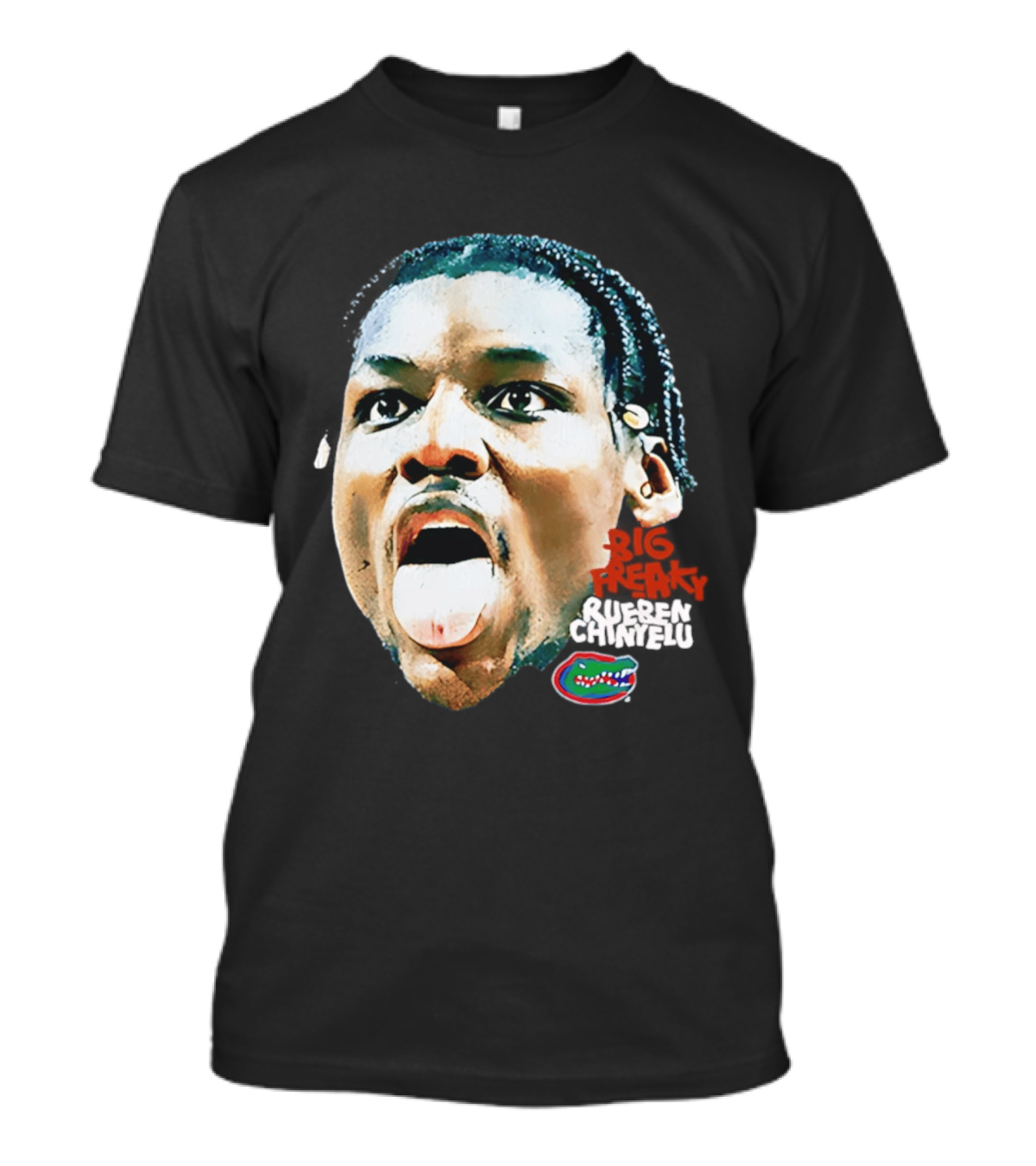 Rueben Chinyelu Big Freak Florida Basketball Game Face NCAA Gators T-Shirt