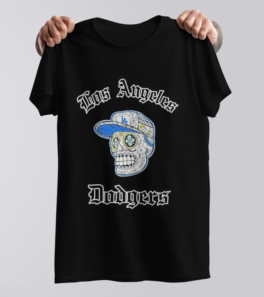 Los Angeles Dodgers Sugar Skull LA Cap T-Shirt