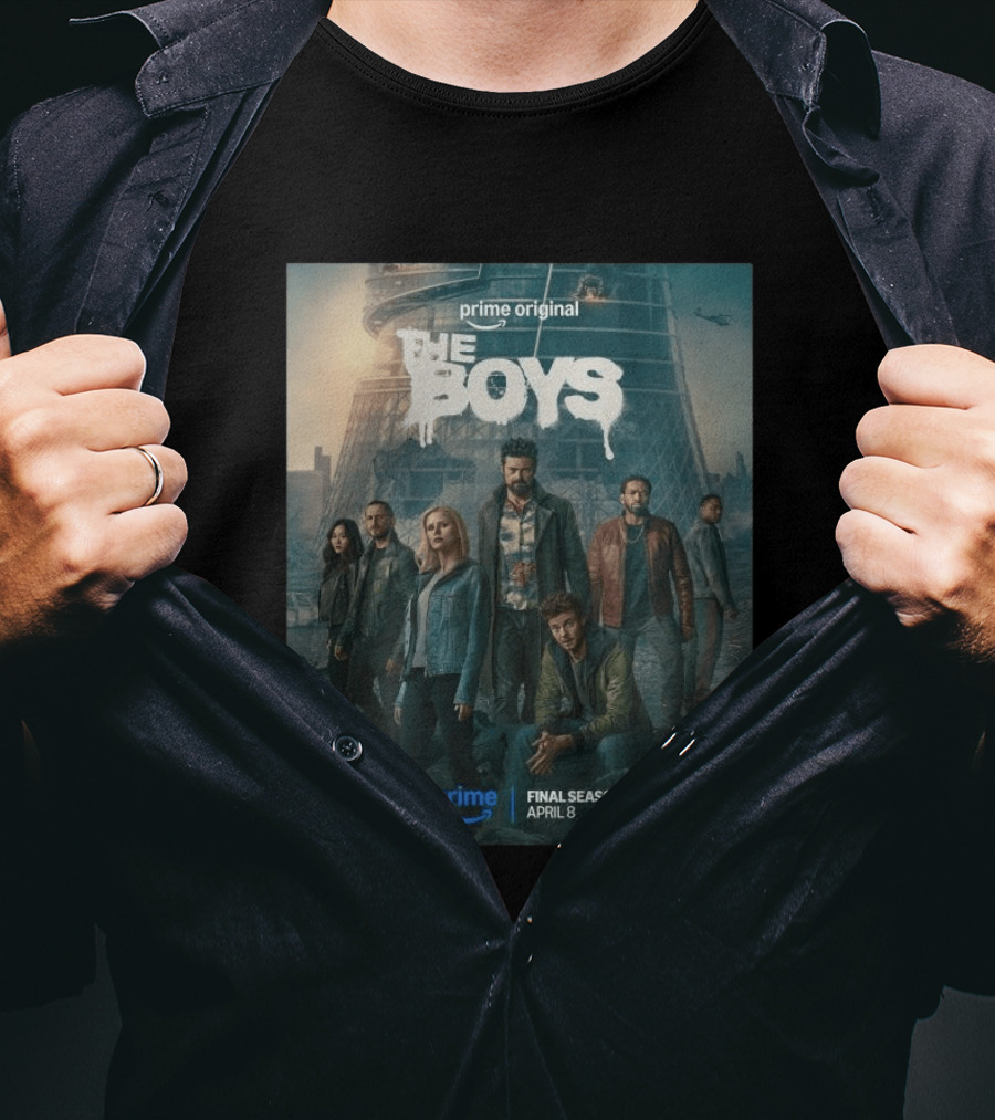 Prime Original The Boys Final Season April 8 Release Promotion T-Shirt