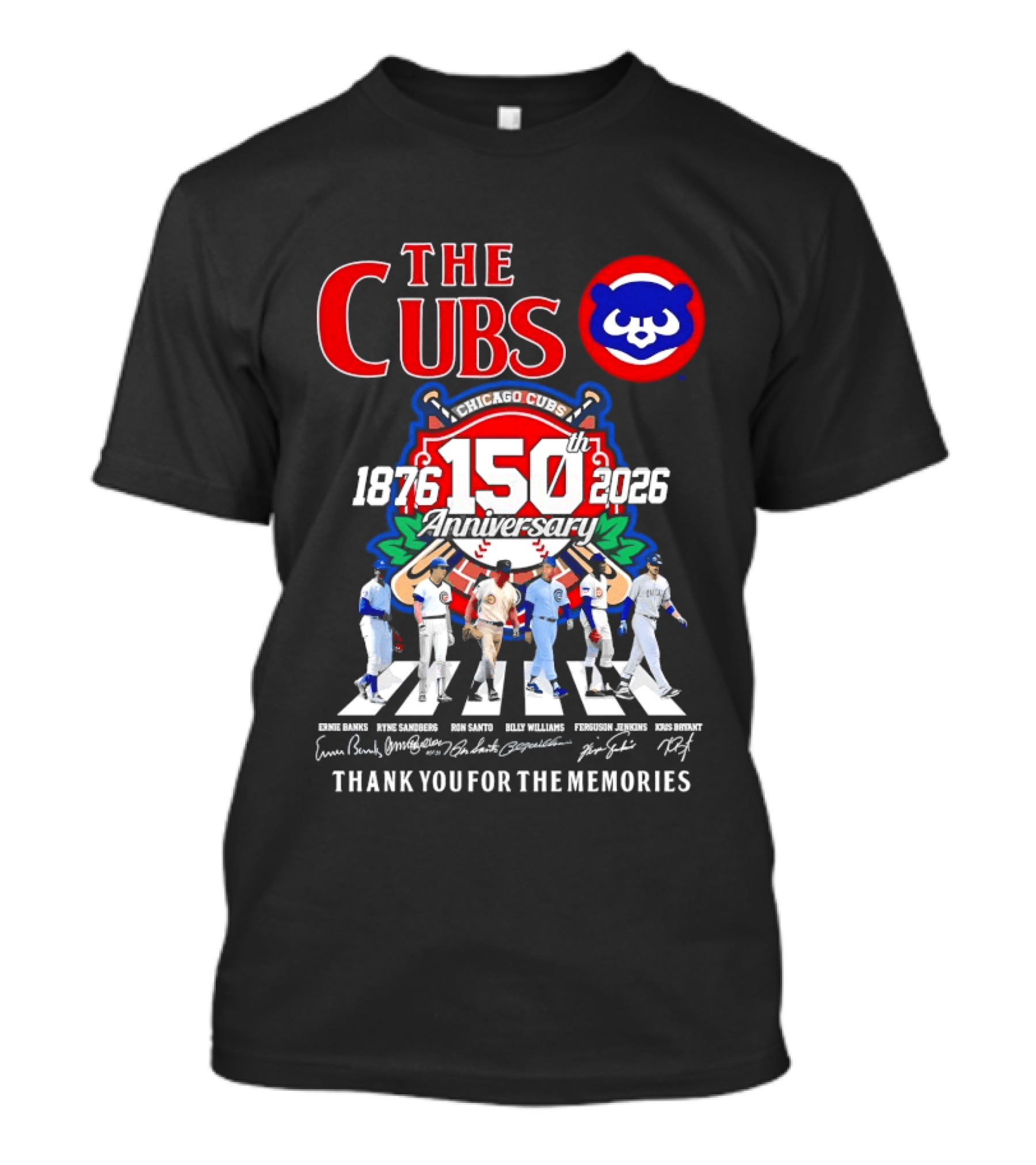 Chicago Cubs 150th Anniversary Abbey Road Thank You For The Memories 1876 2026 Signature Edition T-Shirt