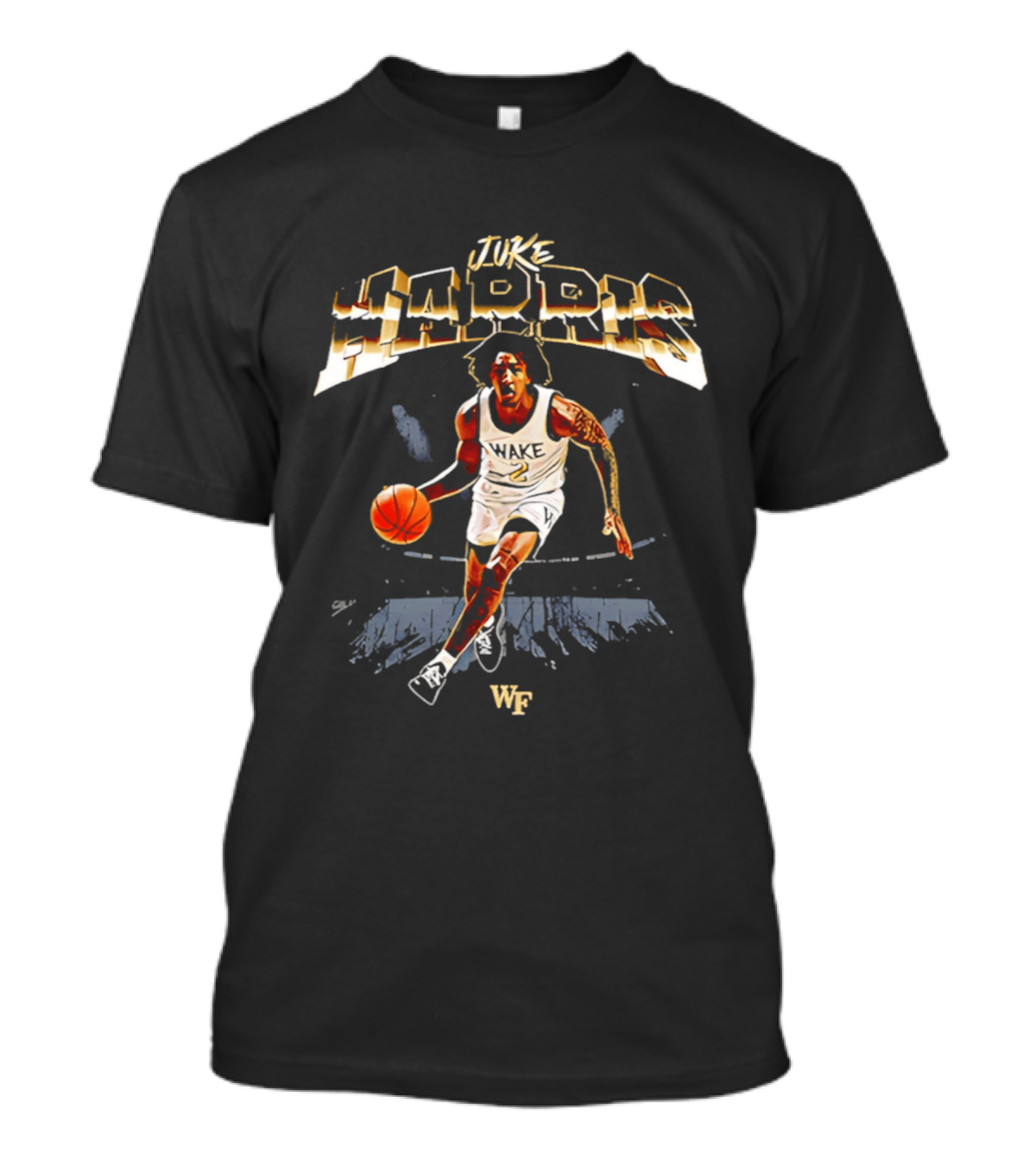Juke Harris Wake Forest Basketball NCAA Player WF T-Shirt