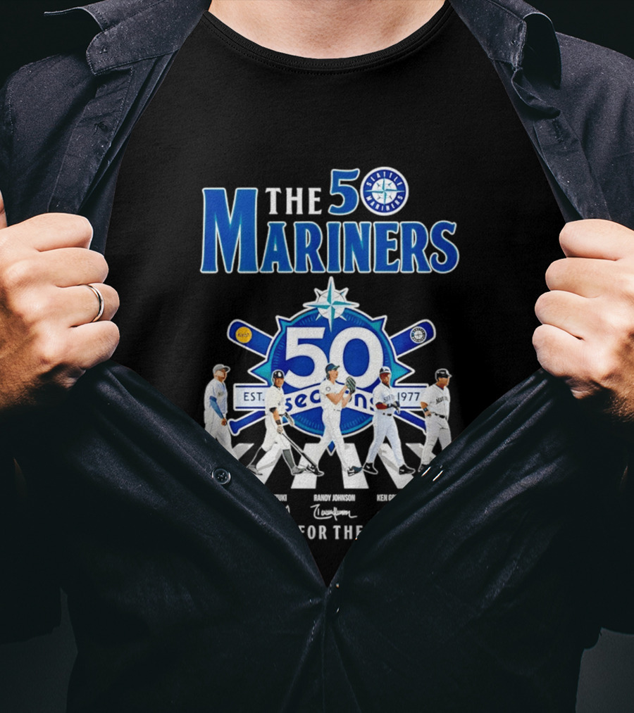 The Mariners 50th Anniversary 1977 2026 Iconic Players Thank You For The Memories T-Shirt