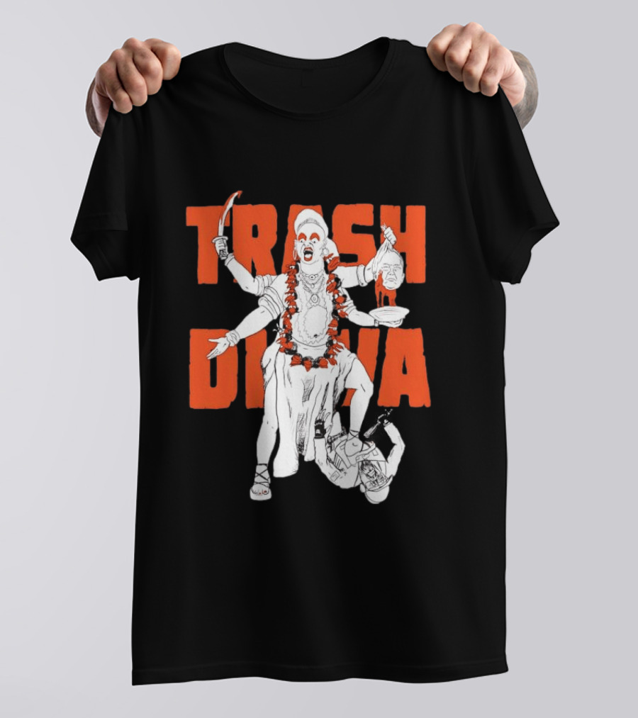 Trash Diva Multi Armed Figure With Head And Sword T-Shirt