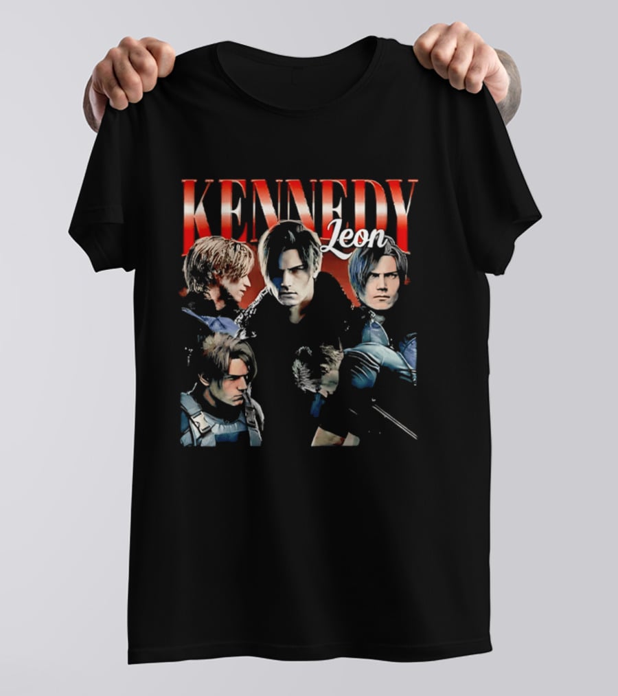 Leon Kennedy Collage Character Collection T-Shirt