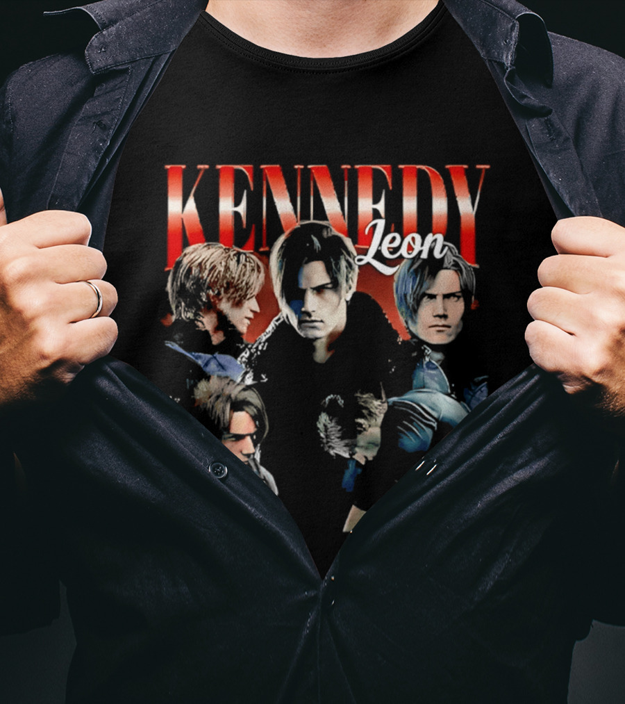 Leon Kennedy Collage Character Collection T-Shirt