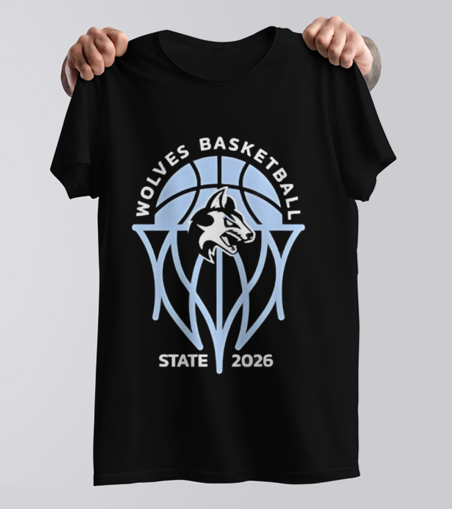 Wolves Basketball State 2026 Wolf T-Shirt