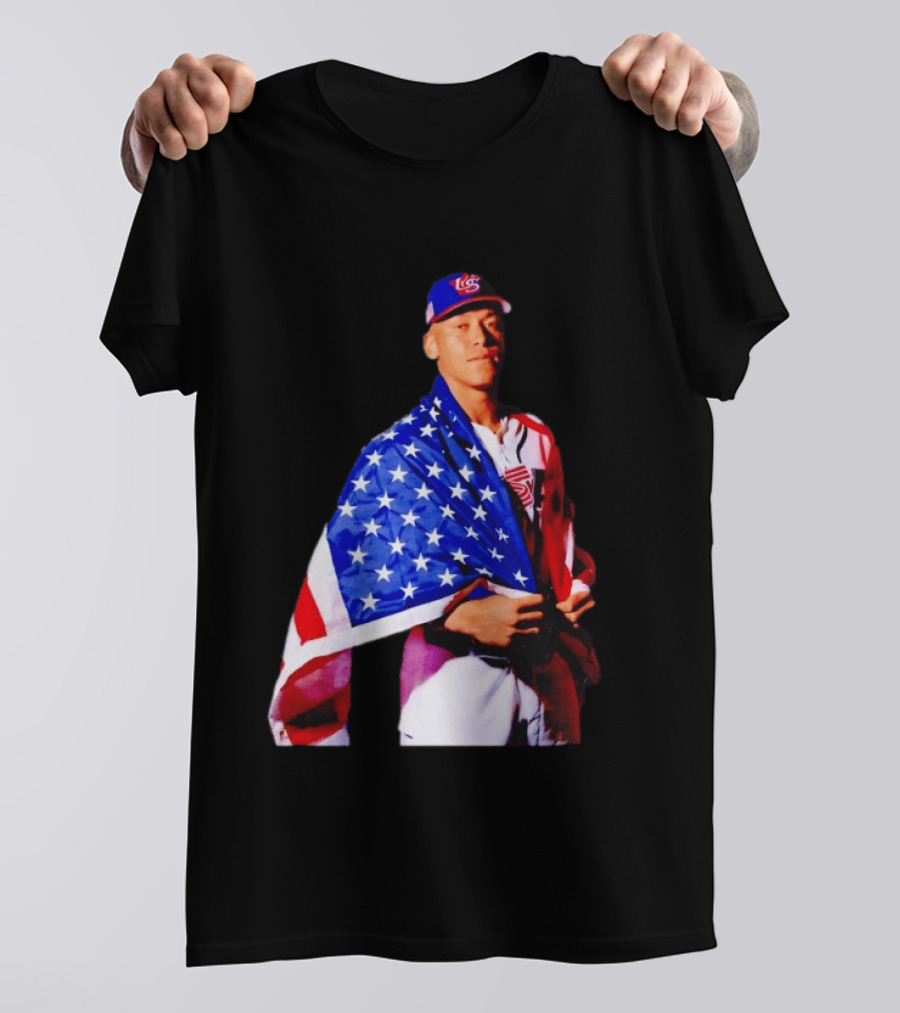 Aaron Judge Captain Team USA Baseball American Flag T-Shirt