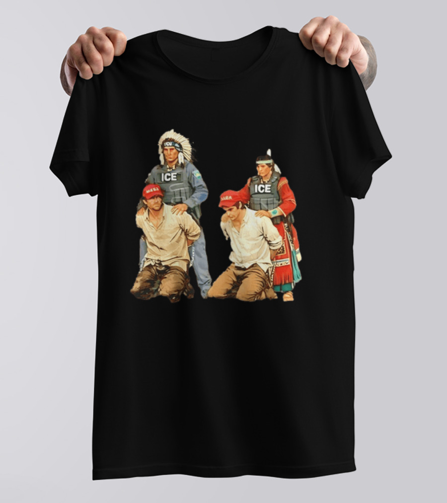 Anti ICE Native Police MAGA Mana T-Shirt