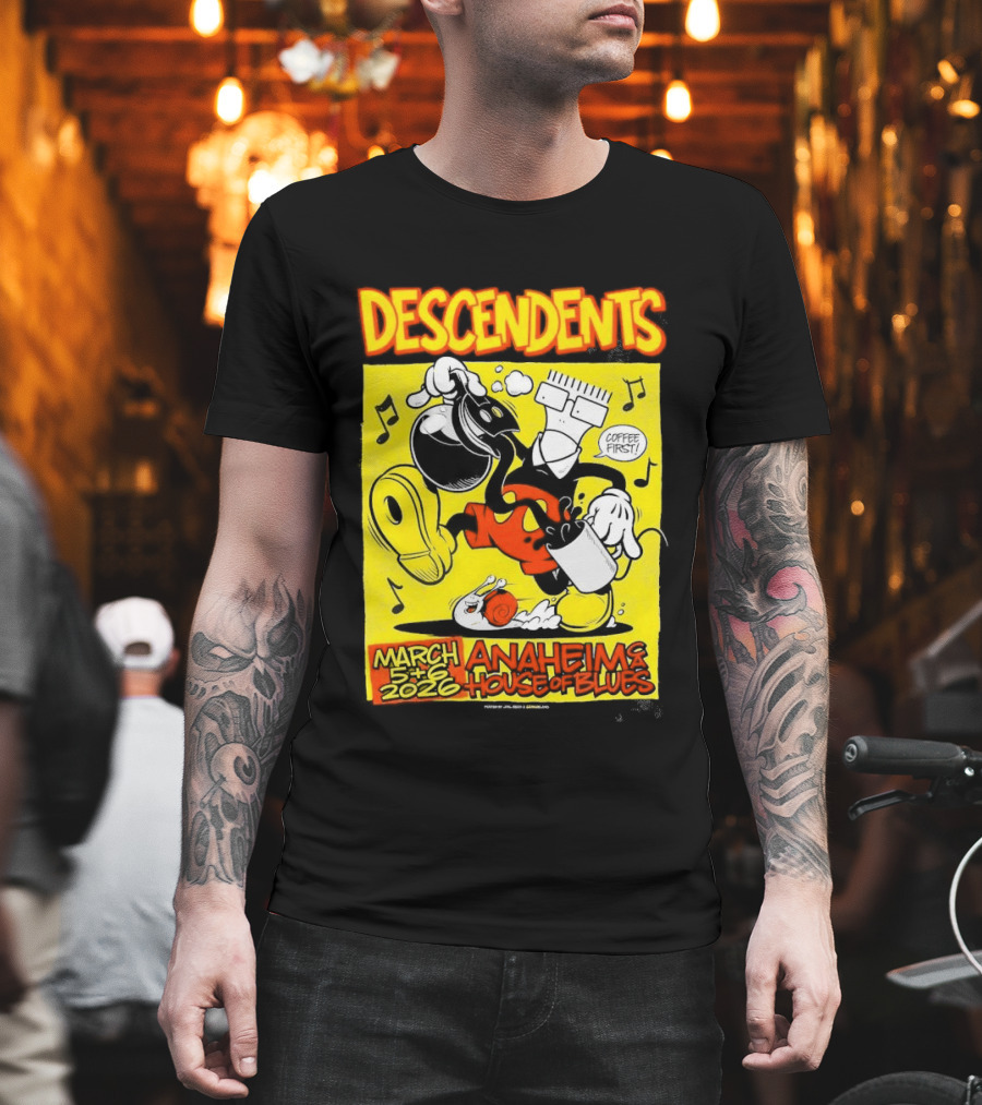 Descendents House Of Blues Anaheim March 5 6 2026 Event T-Shirt