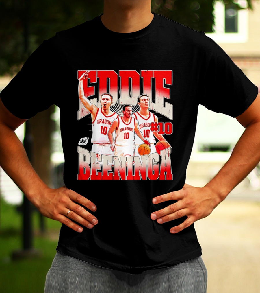 Eddie Beeninga Dragons Basketball #10 Collage MSUM NCAA T-Shirt