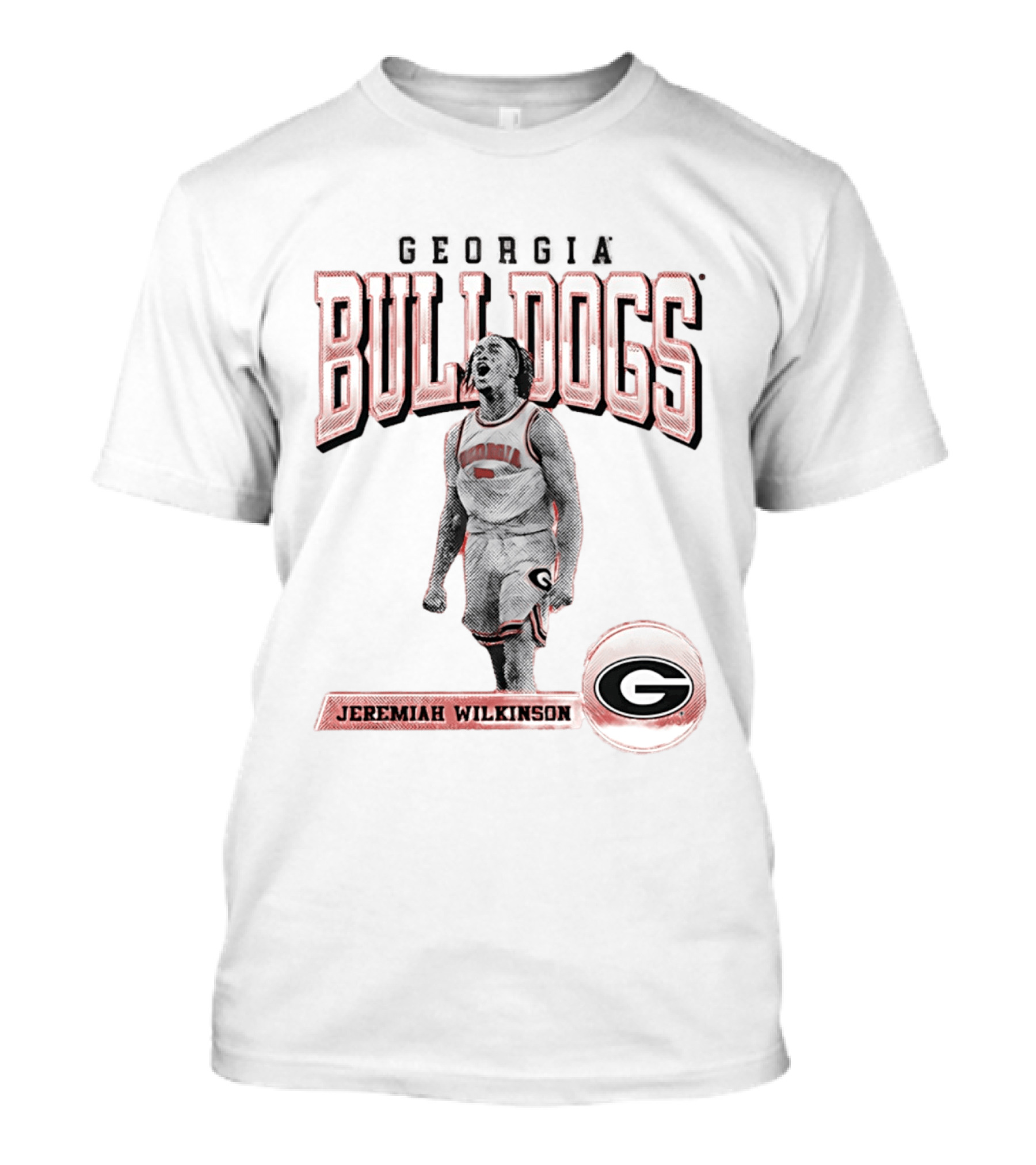 Georgia Bulldogs Jeremiah Wilkinson Player Collage T-Shirt