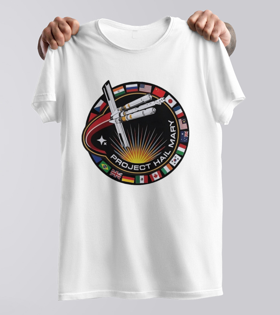Project Hail Mary Mission Patch International Flags T-Shirt