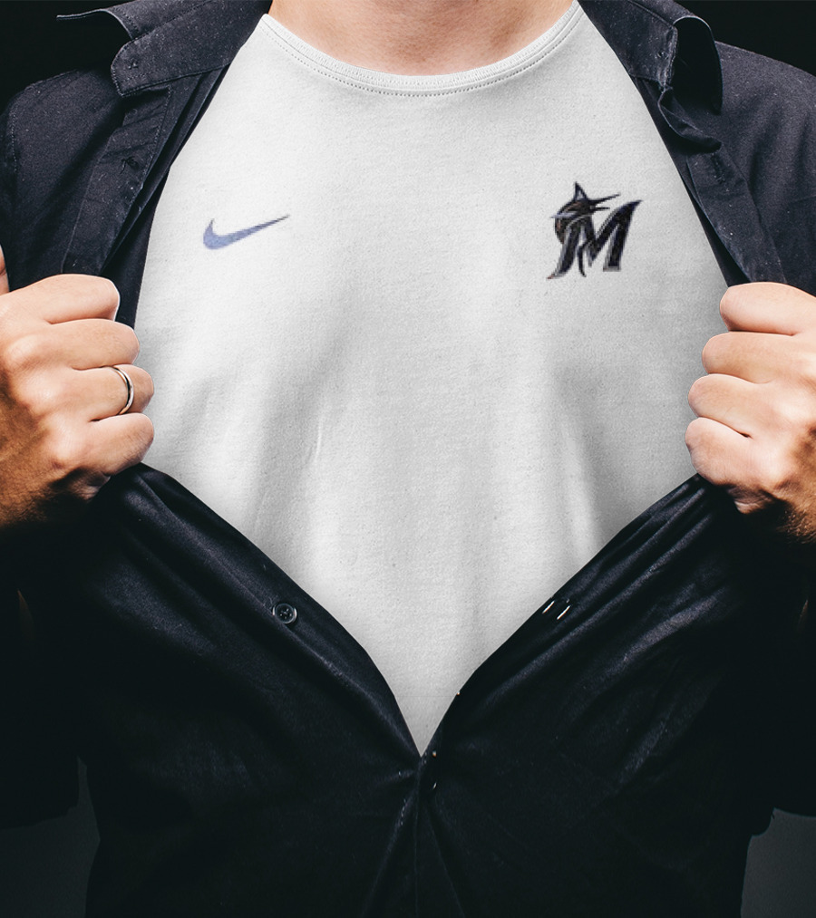 Miami Marlins M Logo Iconography T-Shirt