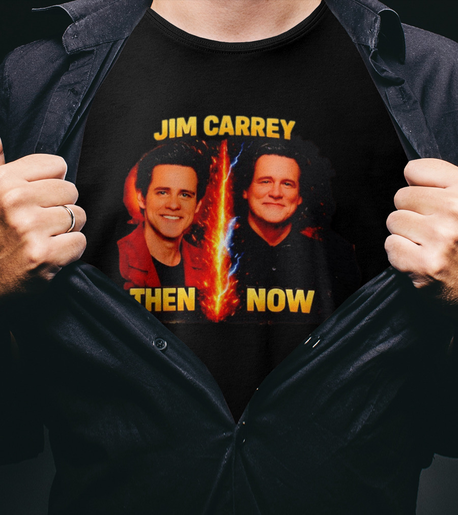 Jim Carrey Then And Now Evolution T-Shirt