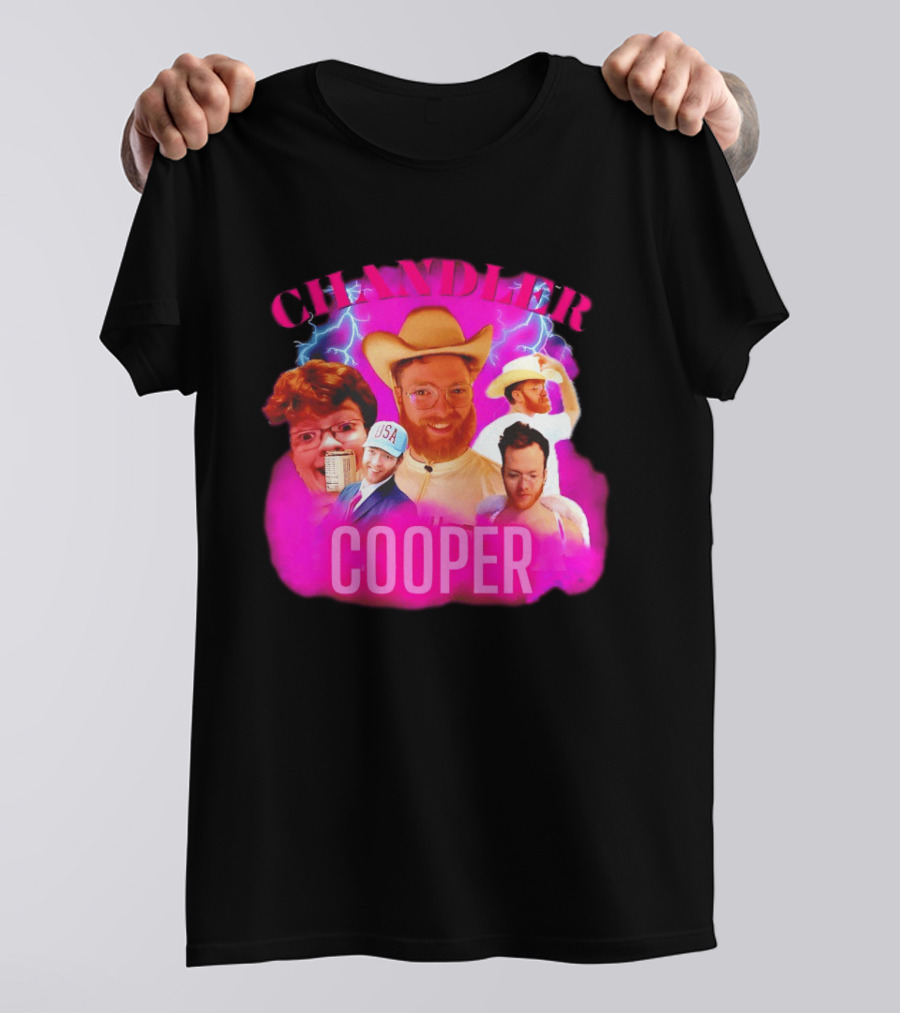 Chandler Cooper USA Lightning Cowboy Collage T-Shirt