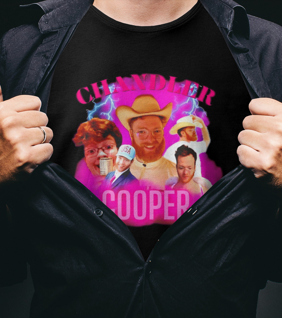 Chandler Cooper USA Lightning Cowboy Collage T-Shirt