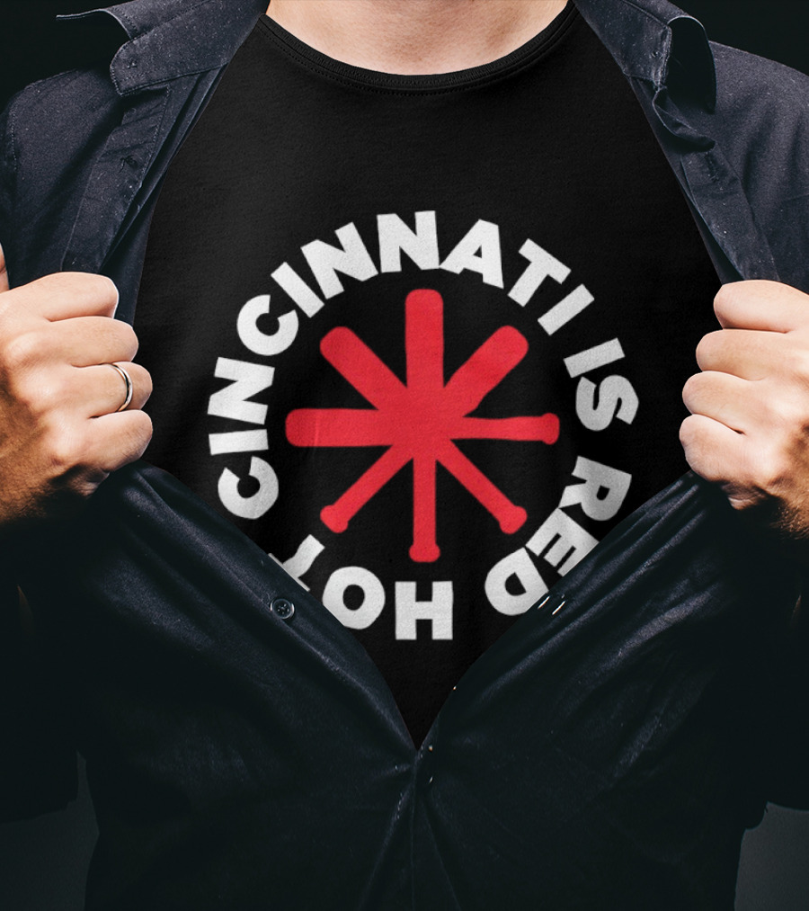 Cincinnati Reds Hot Cincinnati Baseball Bat T-Shirt