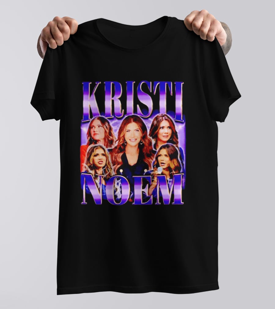 Kristi Noem Collage Purple Aesthetic T-Shirt