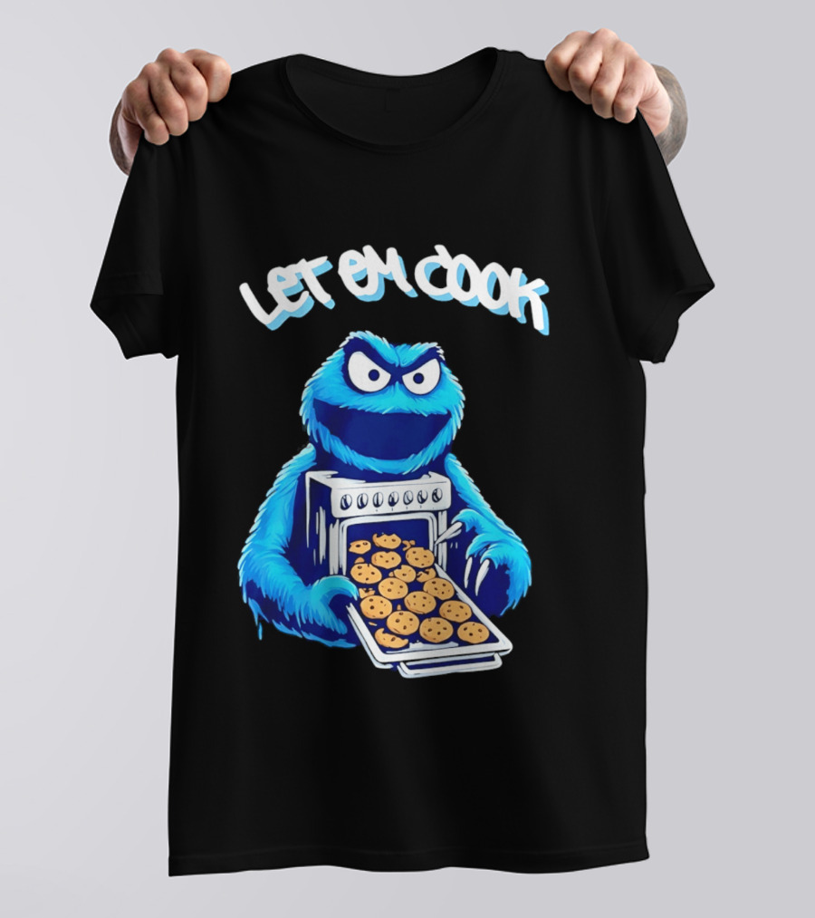Cookie Monster Let Em Cook Oven Cookies T-Shirt
