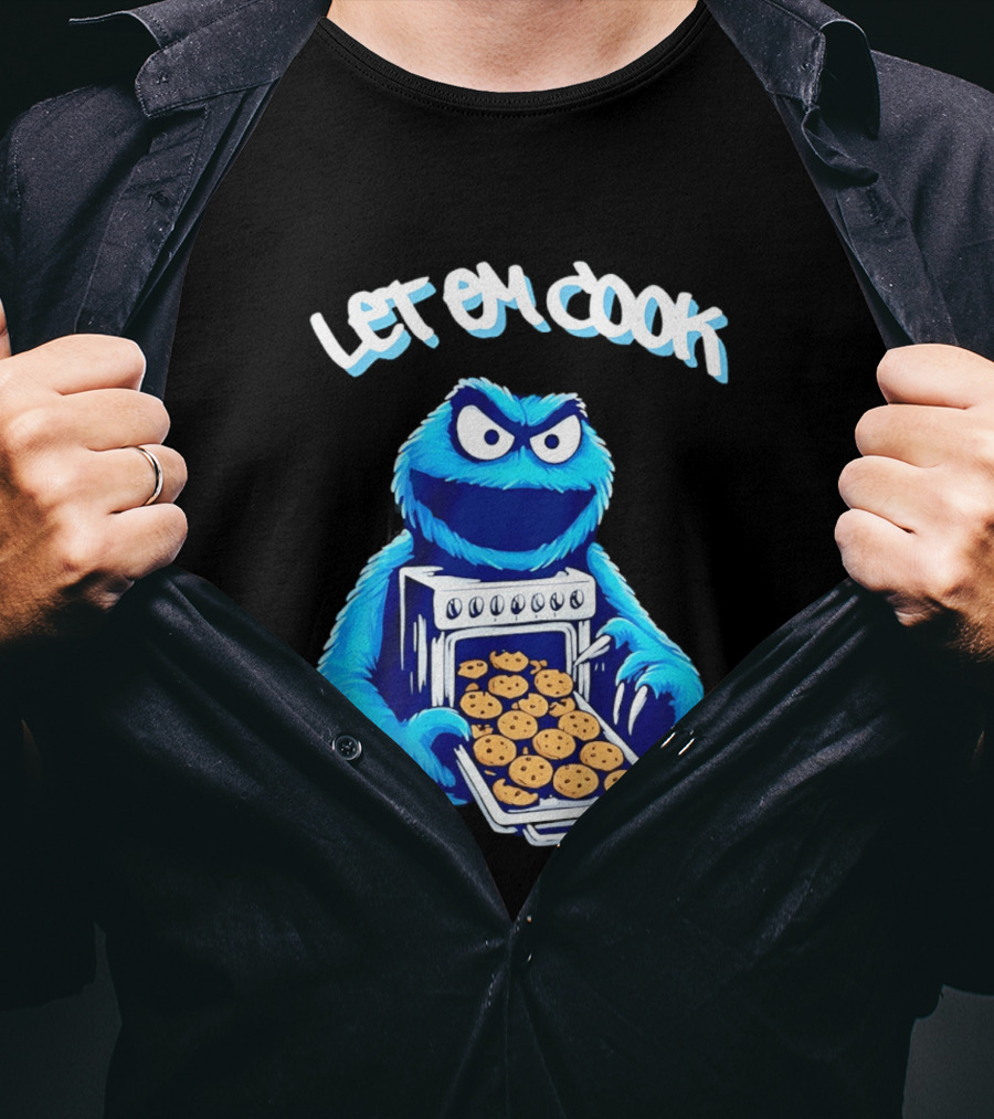 Cookie Monster Let Em Cook Oven Cookies T-Shirt