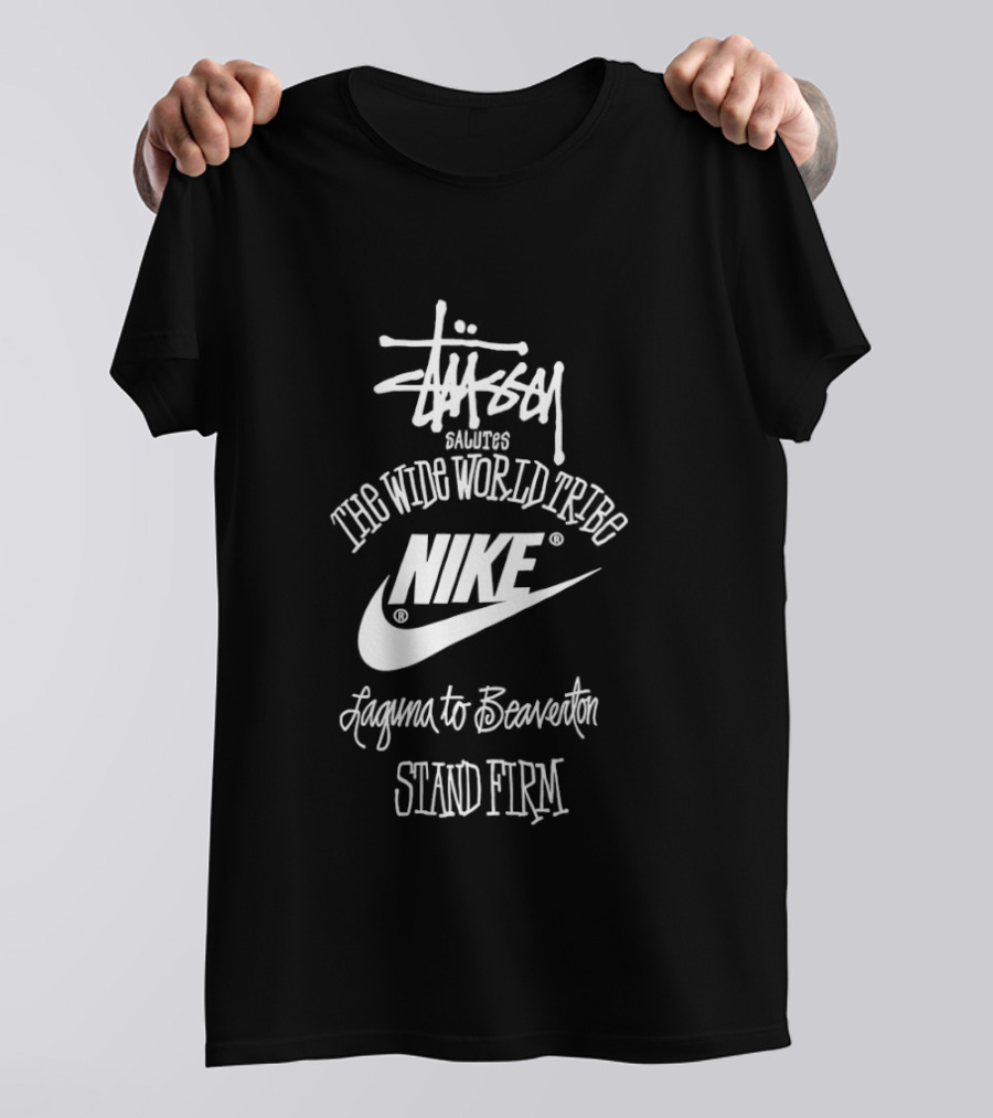 Stussy Salutes The Wide World Tribe Nike Laguna To Beaverton Stand Firm T-Shirt