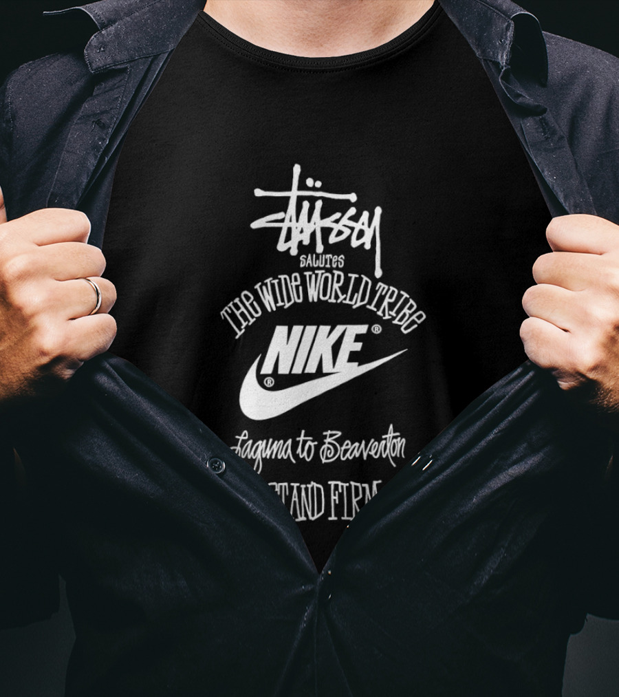 Stussy Salutes The Wide World Tribe Nike Laguna To Beaverton Stand Firm T-Shirt